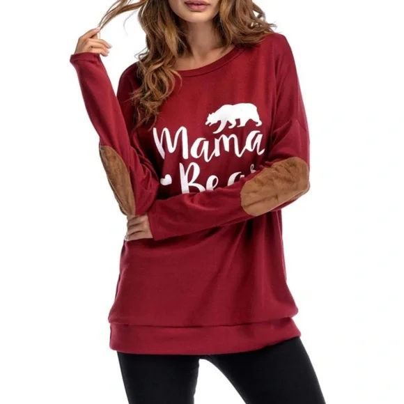 Mama Bear Oversized Long Sleeve Shirt - Picture 1 of 8